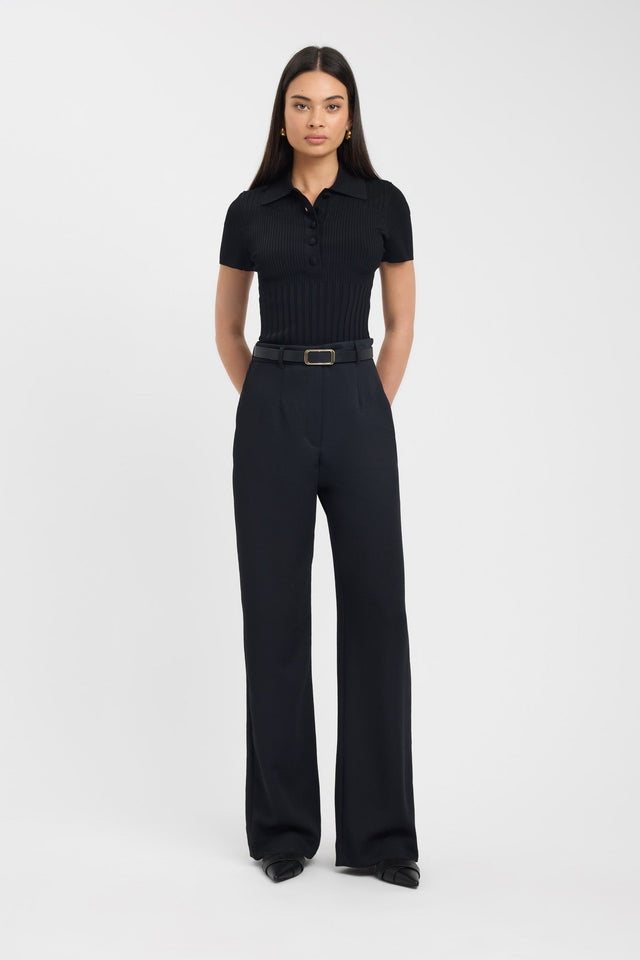 front Oyster Tailored Pant Kookai relaxed High-rise white womens-regular-pants 