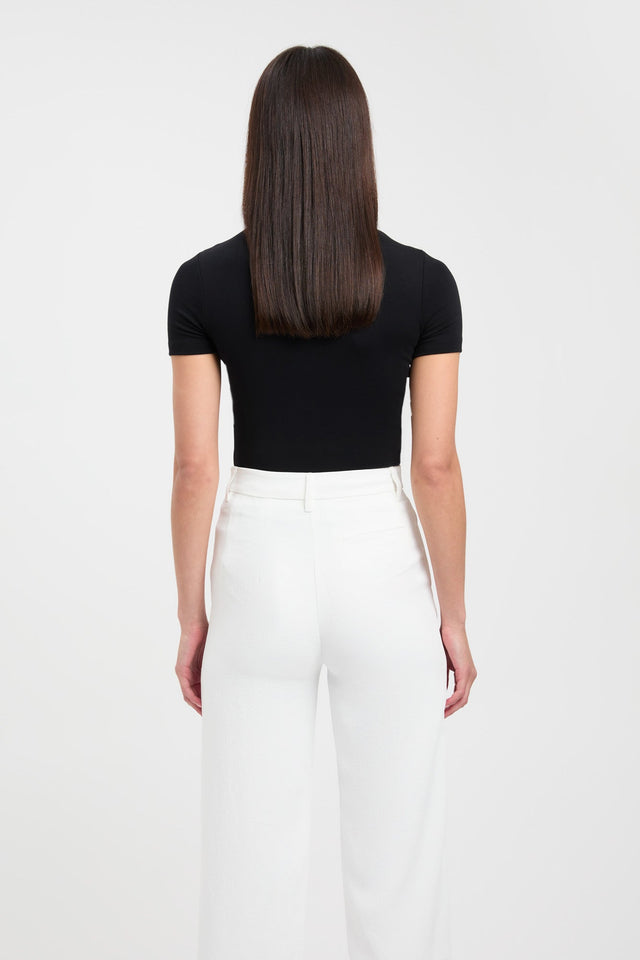 front Cruiser Crew Tee Kookai Fitted Highneck Short sleeves Womens-Blouse 