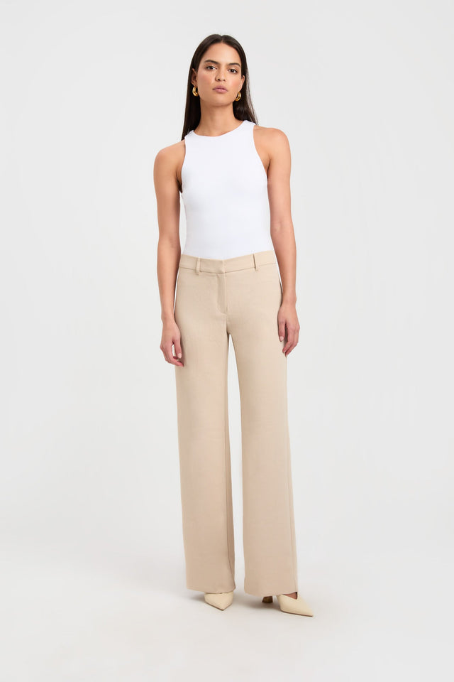 front Alpha Tank Kookai Fitted Round black womens-singlets 