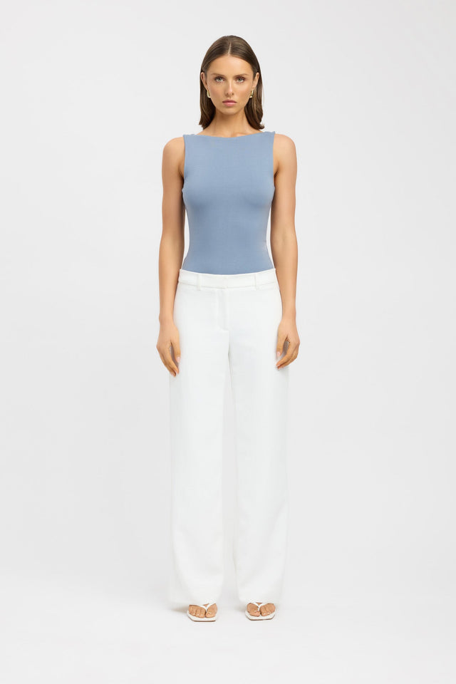 side Jordie Boat Tank Kookai Fitted Boatneck Sleeveless Womens-Blouse 