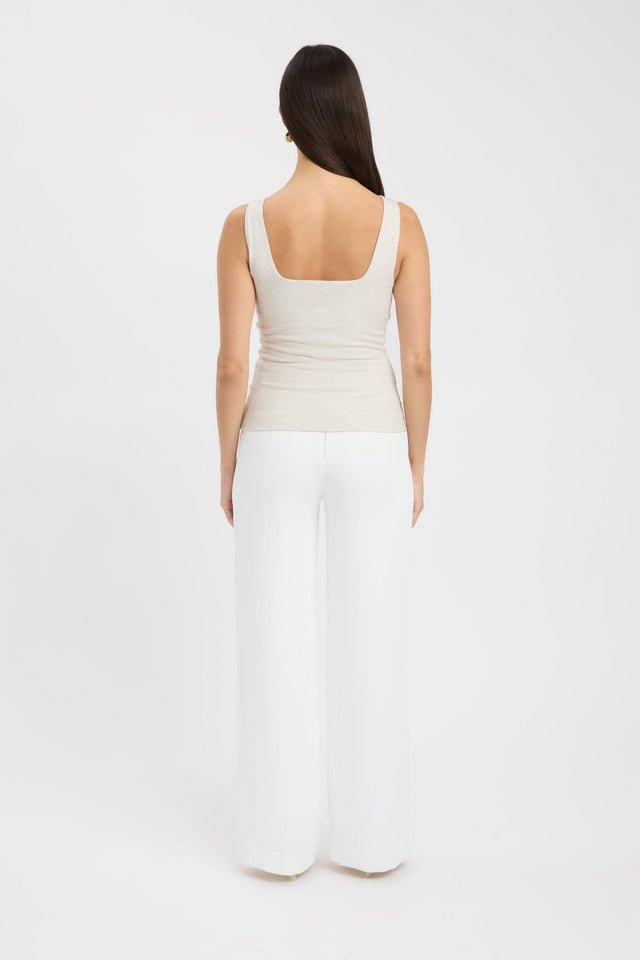 back Jordie Boat Tank Kookai Fitted Boatneck Sleeveless Womens-Blouse 