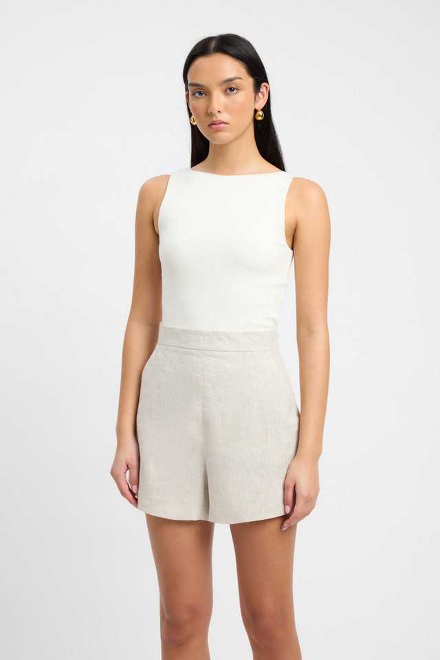 front Jordie Boat Tank Kookai Fitted Boat grey womens-singlets 