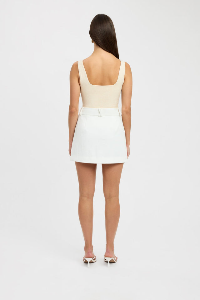 back Jordie Boat Tank Kookai Fitted Thick strap Boat peach womens-singlets 
