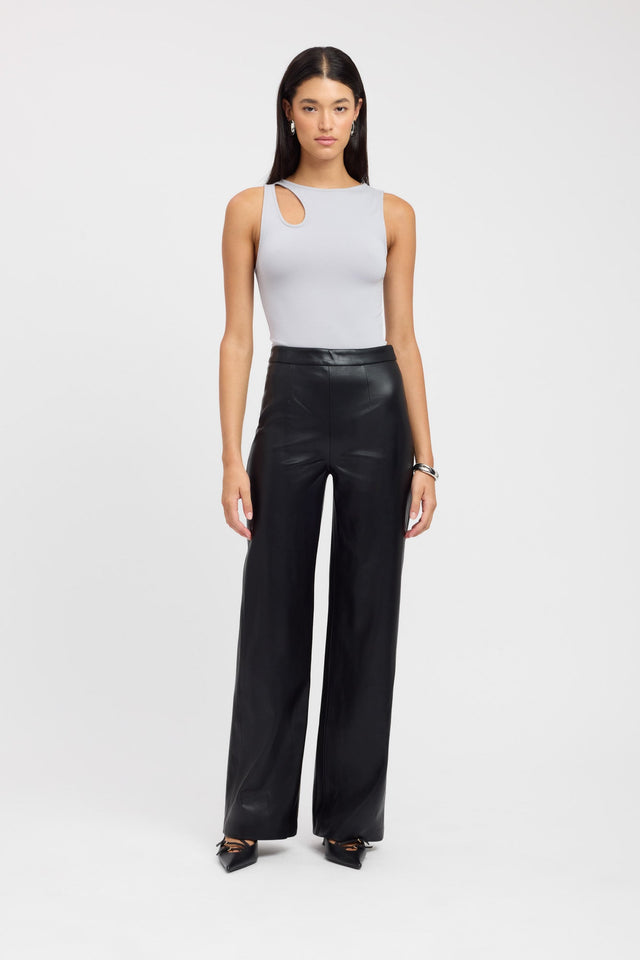 side Cindy Tank Kookai Fitted Roundneck Sleeveless Womens-Blouse 