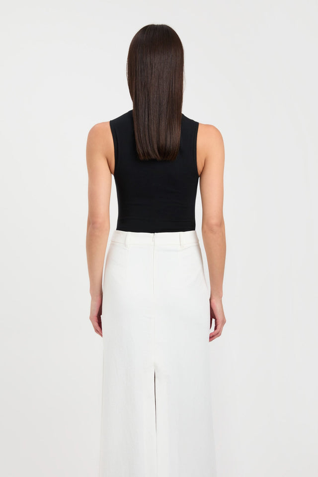 back Tara Tank Bodysuit Kookai High-neck black womens-bodysuit 