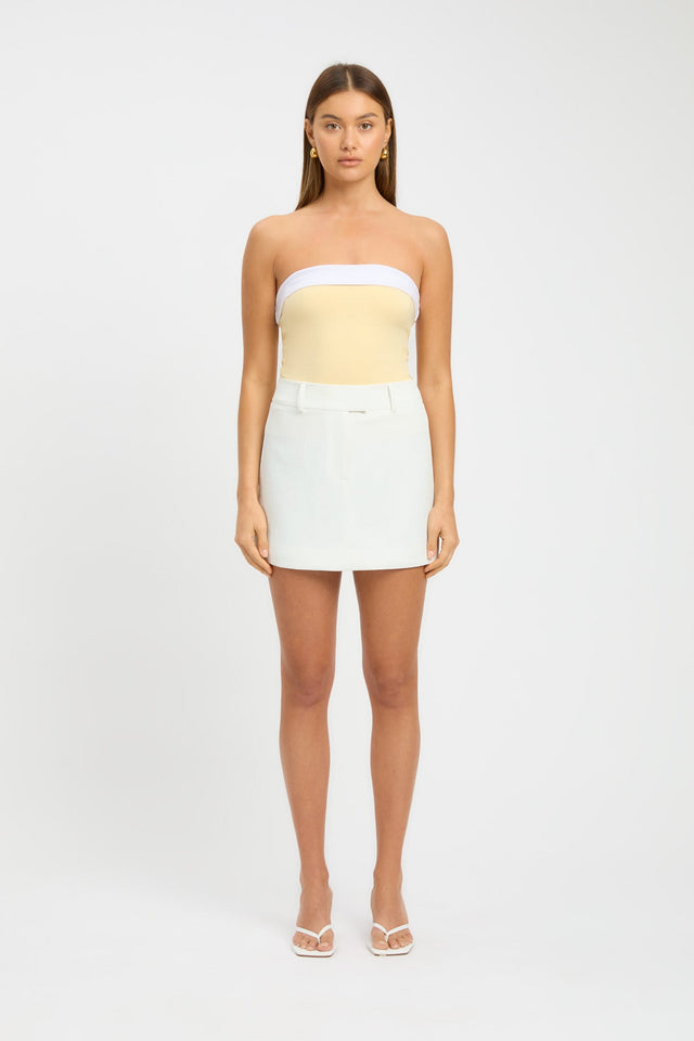 side Lulu Top Kookai Fitted Straight Sleeveless Womens-Blouse 