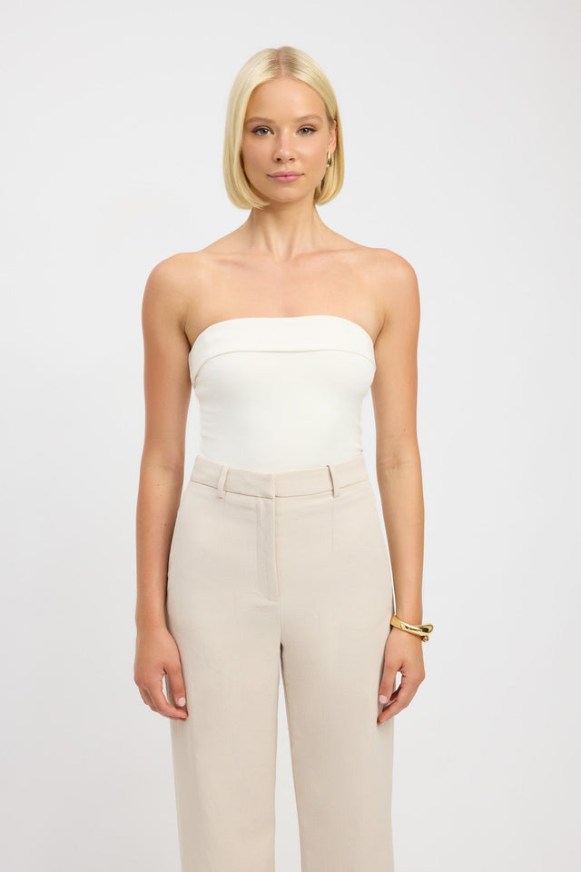 front Lulu Top Kookai Fitted Straight Sleeveless Womens-Blouse 