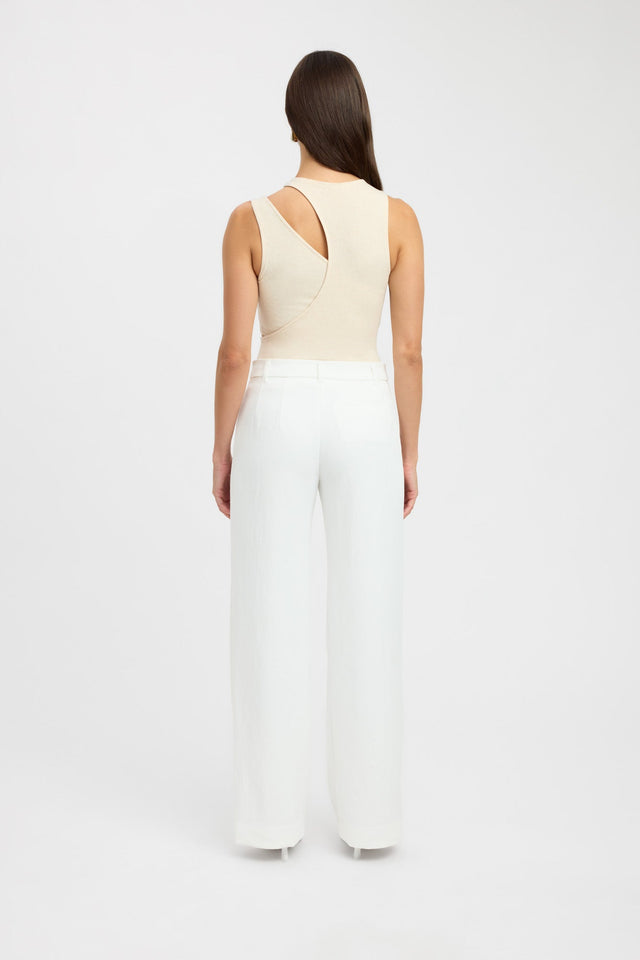 front Agnes Tank Kookai Relaxed Thick strap white womens-singlets 