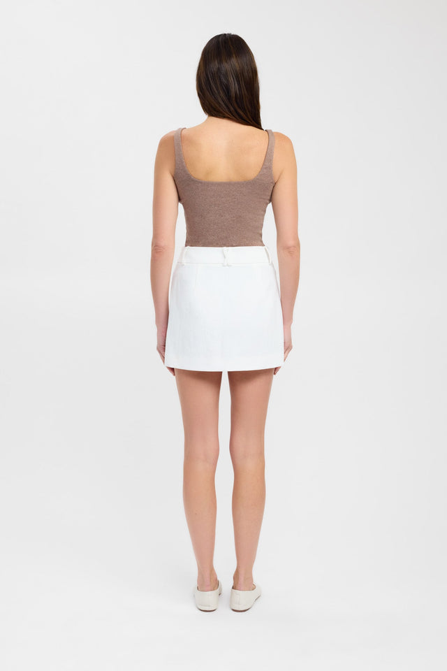 back Arden Tank Kookai Fitted Strapless Round white womens-singlets 