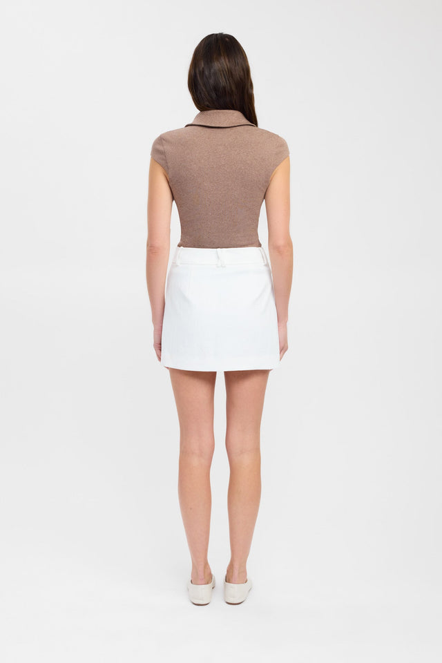 back Irene Top Kookai Fitted V-neck Short sleeves Womens-Blouse 