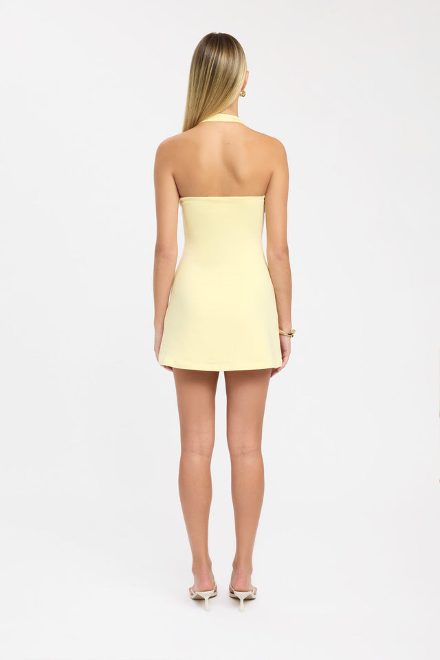 back Nolan Mini Dress Kookai Bodycon Mini Fitted Squareneck brown womens-dresses 
