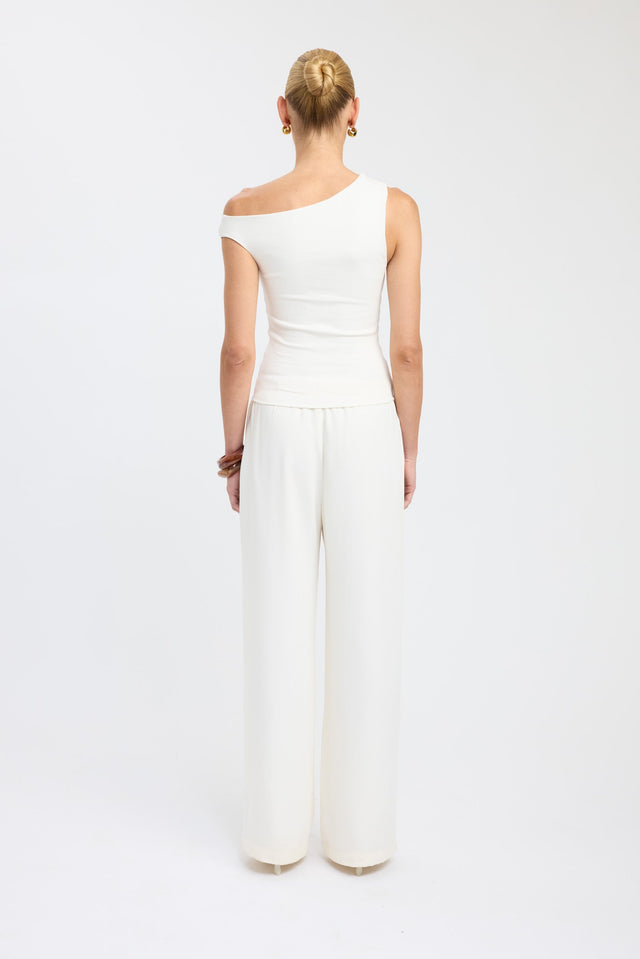 back Greta Top Kookai Fitted Asymmetry Short sleeves Womens-Blouse 