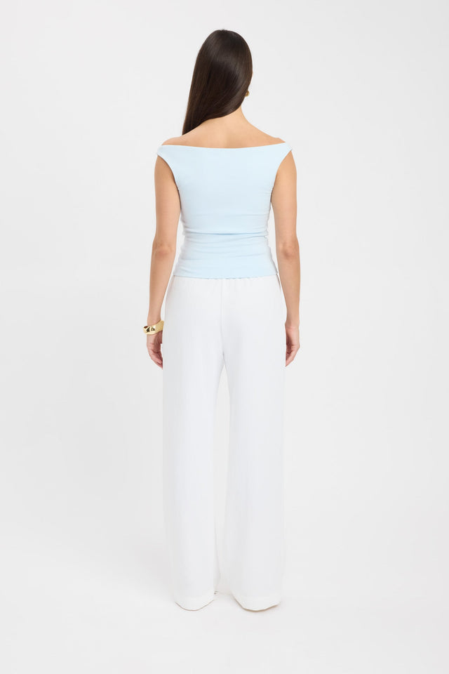 back Ari Top Kookai Fitted Asymmetry Sleeveless Womens-Blouse 