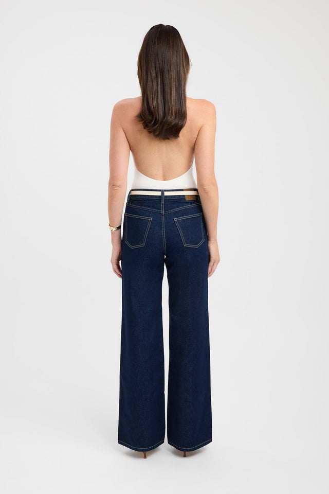 back Eva Bodysuit Kookai Fitted Highneck Sleeveless Womens-Blouse 