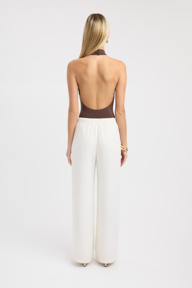 back Eva Bodysuit Kookai Fitted Highneck Sleeveless Womens-Blouse 