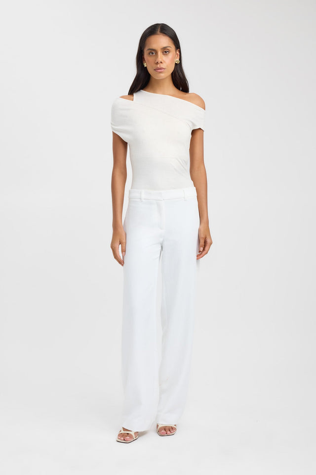 front Atis Asymmetric Top Kookai Fitted Asymmetry Short sleeves Womens-Blouse 