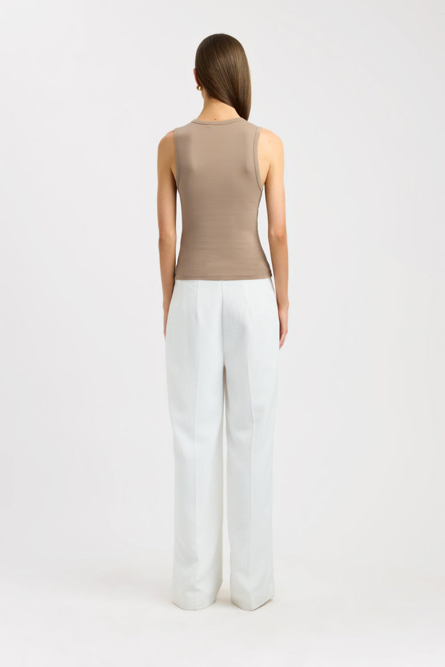 back Soho Tank Kookai Fitted Thick strap Scoop womens-singlets 