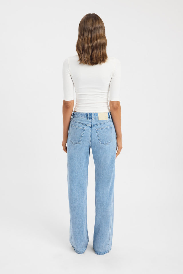 back Jac Top Kookai Fitted Highneck Half sleeves Womens-Blouse 