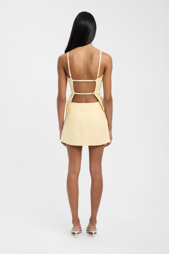 back Palm Adjustable Top Kookai Fitted Squareneck Sleeveless Womens-Blouse 