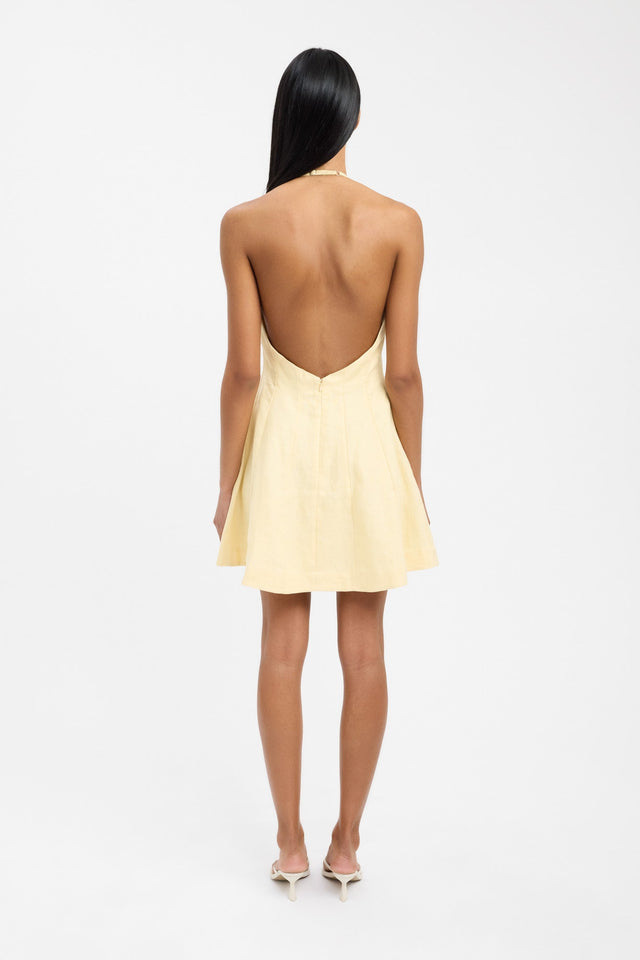 back Palm One Shoulder Mini Dress Kookai Straight Mini Fitted Asymmetry brown womens-dresses 