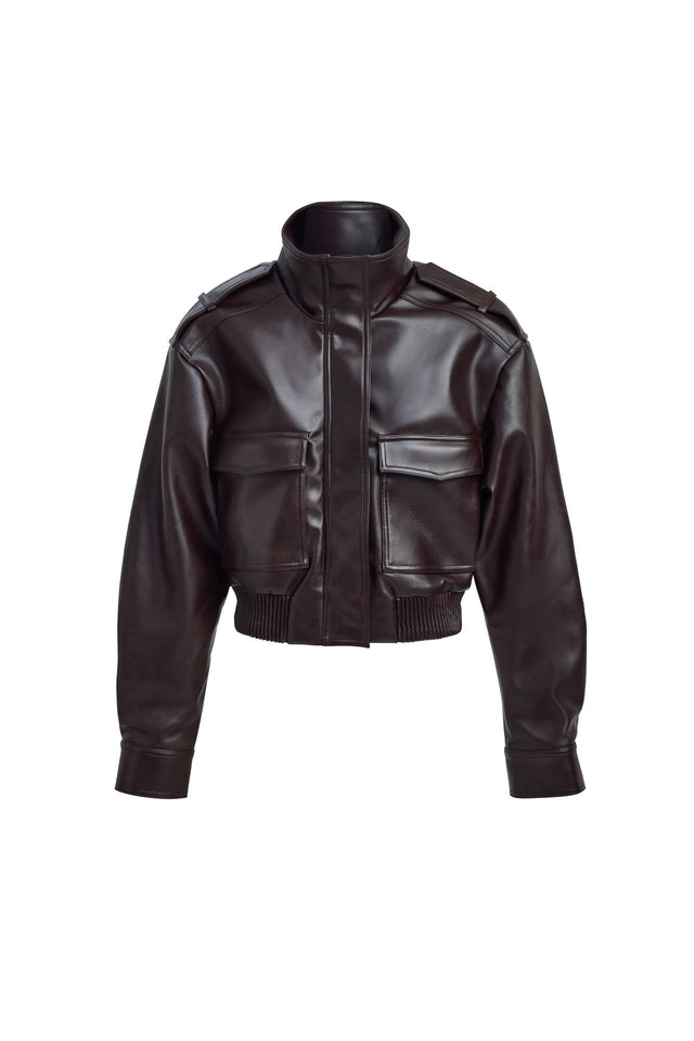 Heavy Phoenix Core Jacket Kookai Long sleeve Biker cropped womens-coats-and-jackets 