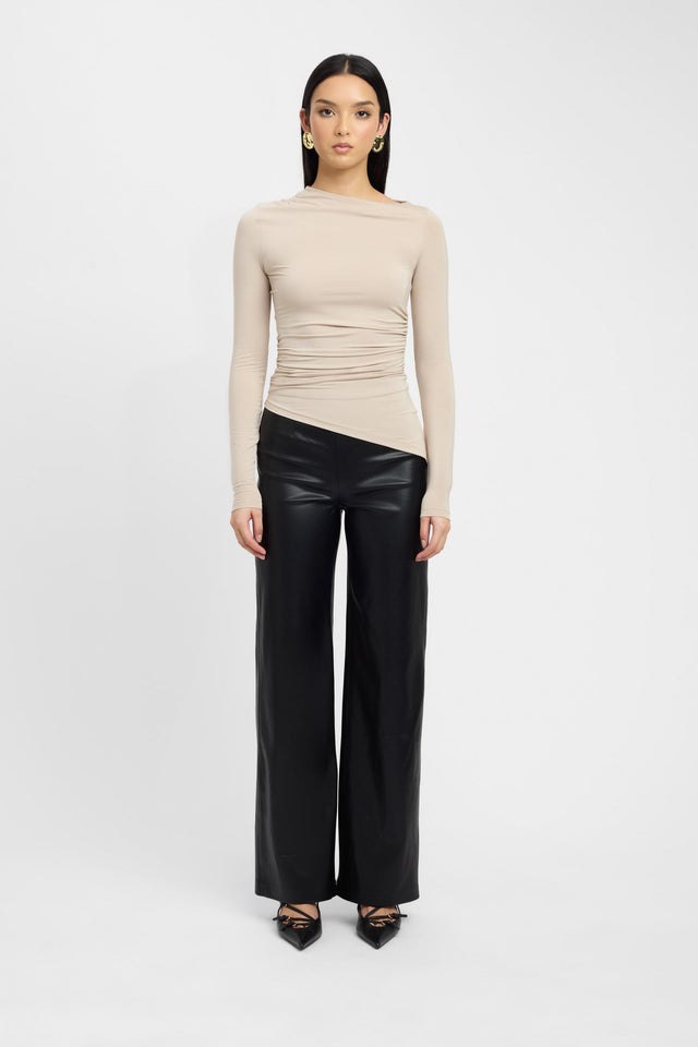 product Silene Asymmetric Top Kookai Fitted Highneck Long sleeve Womens-Blouse 