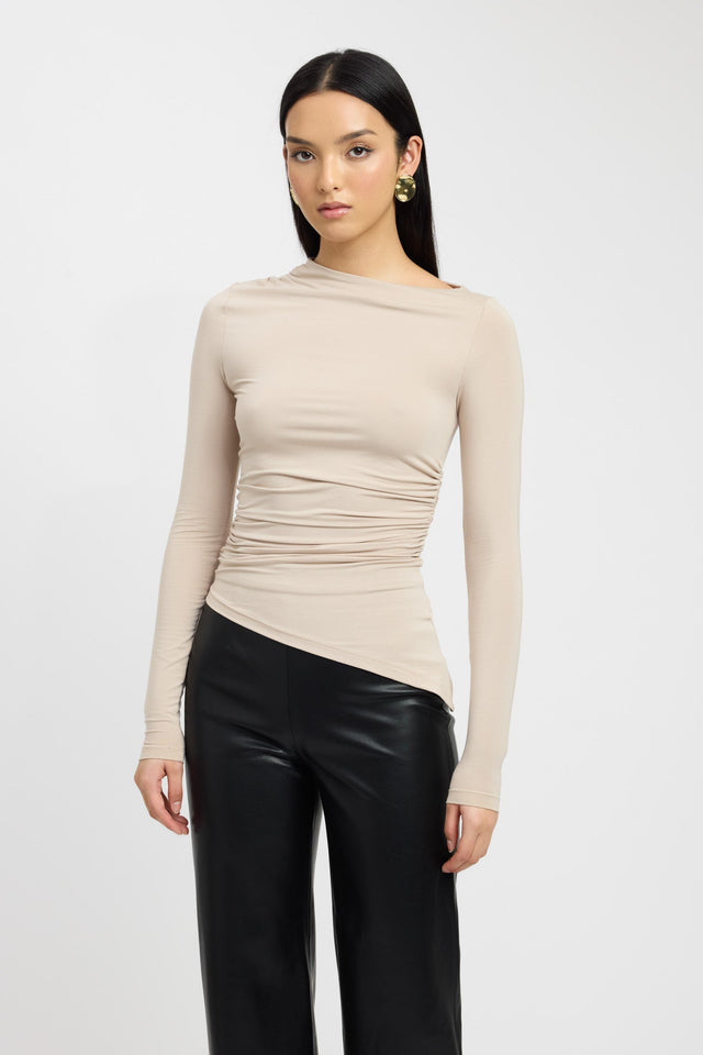 product Silene Asymmetric Top Kookai Fitted Highneck Long sleeve Womens-Blouse 