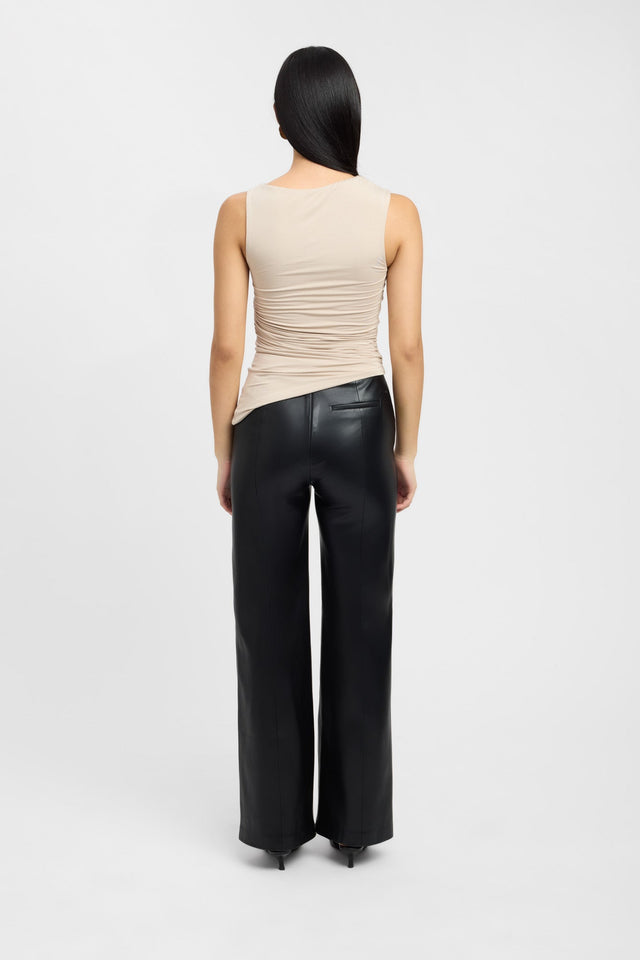 back Alannah Top Kookai Fitted Asymmetry Sleeveless Womens-Blouse 
