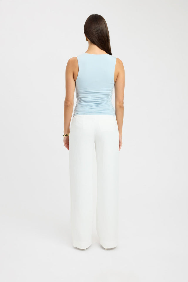 back Mina Top Kookai Fitted Scoopneck Sleeveless Womens-Blouse 
