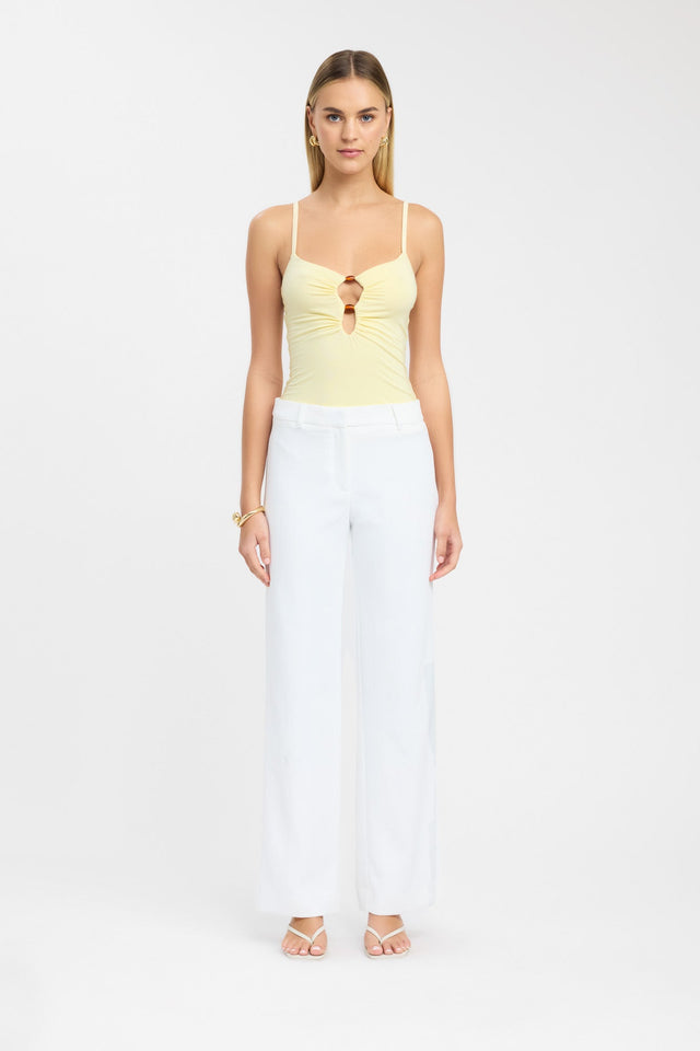 side Maddy Bead Top Kookai Fitted Sweetheart Sleeveless Womens-Blouse 