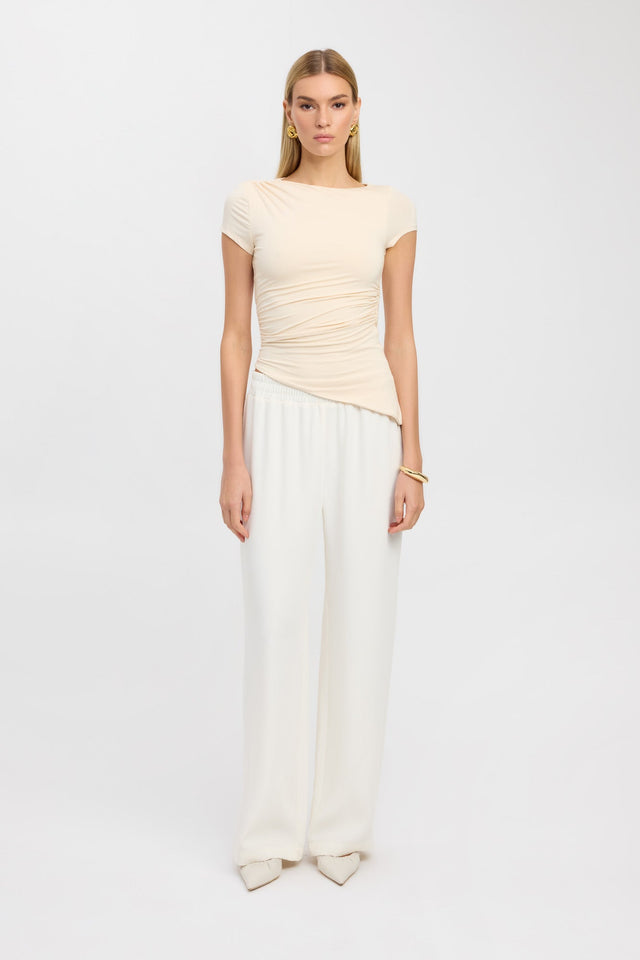 side Alannah Tee Kookai Oversized Boatneck Short sleeves Womens-Blouse 