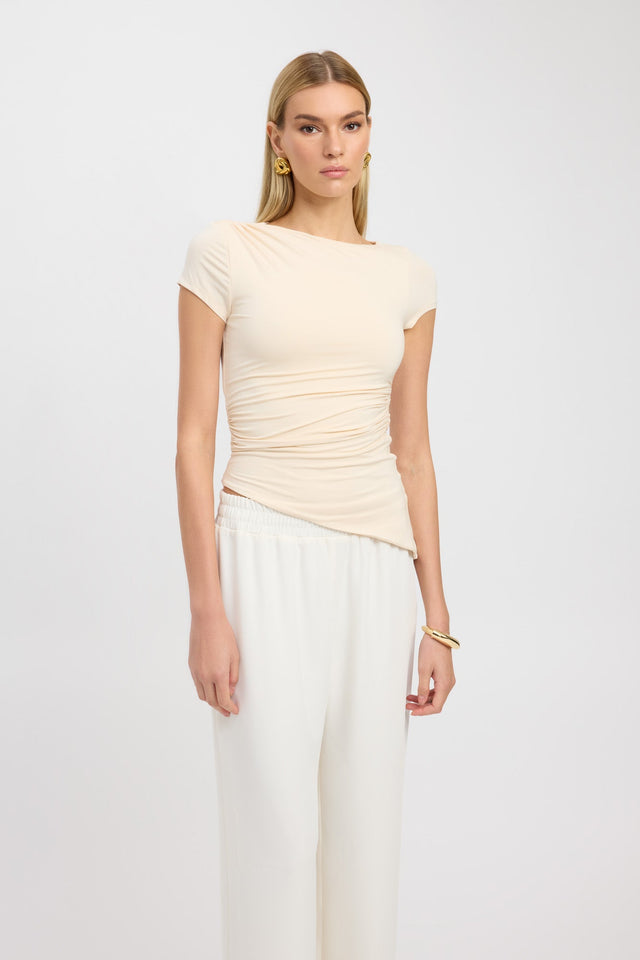 front Alannah Tee Kookai Oversized Boatneck Short sleeves Womens-Blouse 