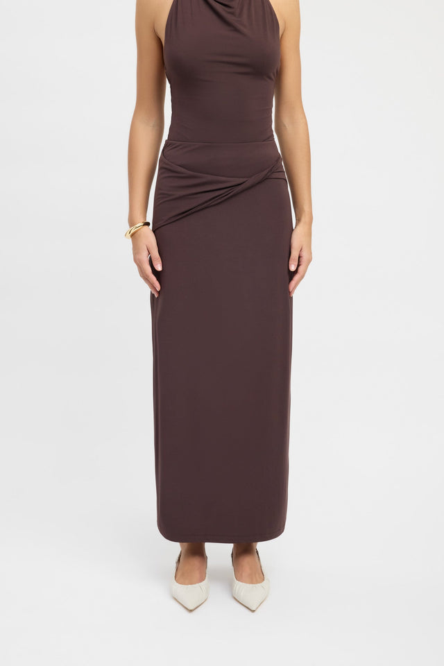 front Milly Maxi Skirt Kookai Straight Maxi black womens-skirts 