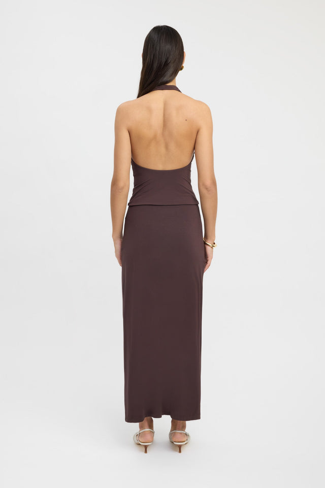 back Milly Maxi Skirt Kookai Straight Maxi black womens-skirts 