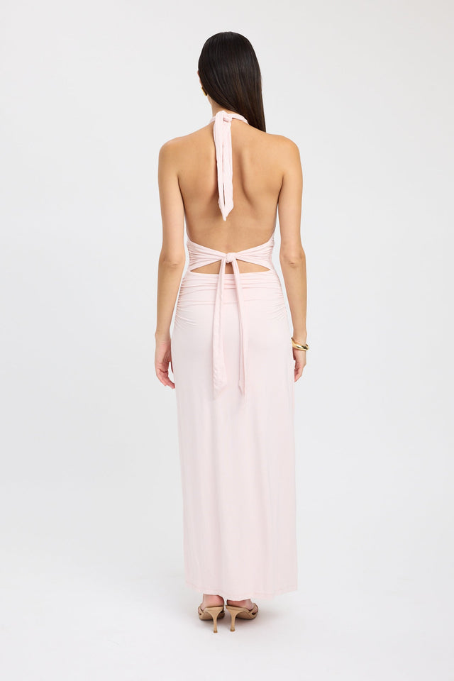 back Leni Maxi Dress Kookai Bodycon Maxi Fitted Plungeneck brown womens-dresses 