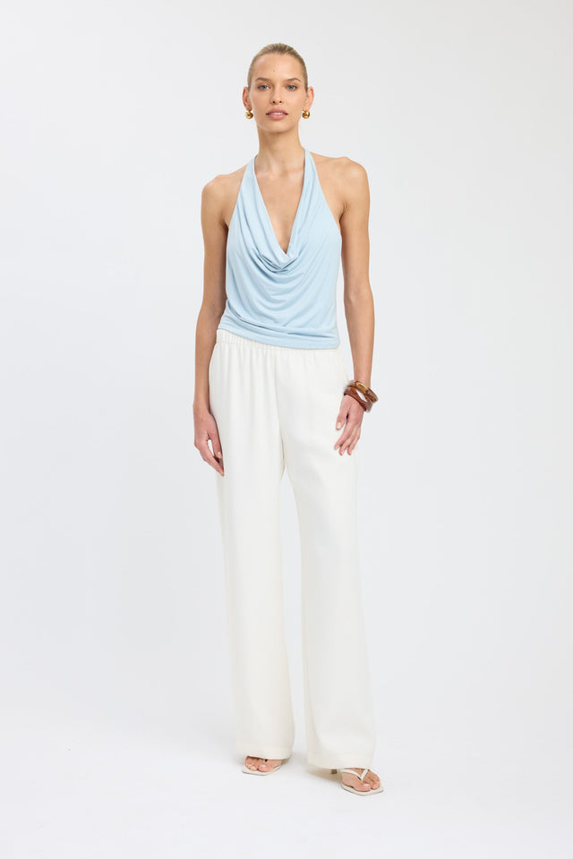 front Bayley Top Kookai Fitted Cowlneck Sleeveless Womens-Blouse 