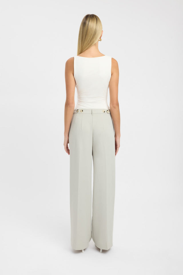 back Jessie Cowl Top Kookai Fitted Thin strap High-neck white womens-singlets 