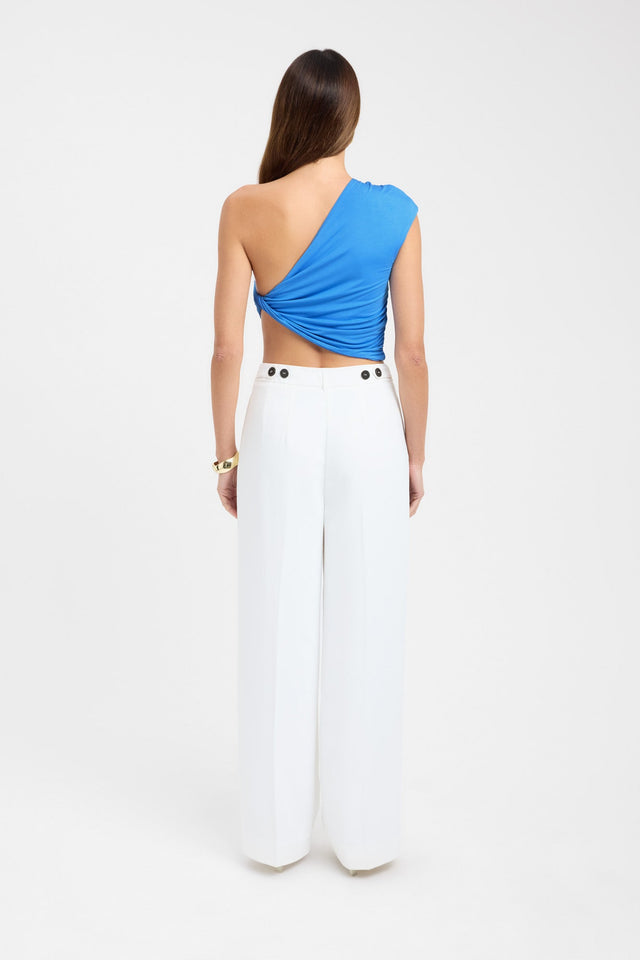 back Dion Top Kookai Fitted Asymmetry Sleeveless Womens-Blouse 
