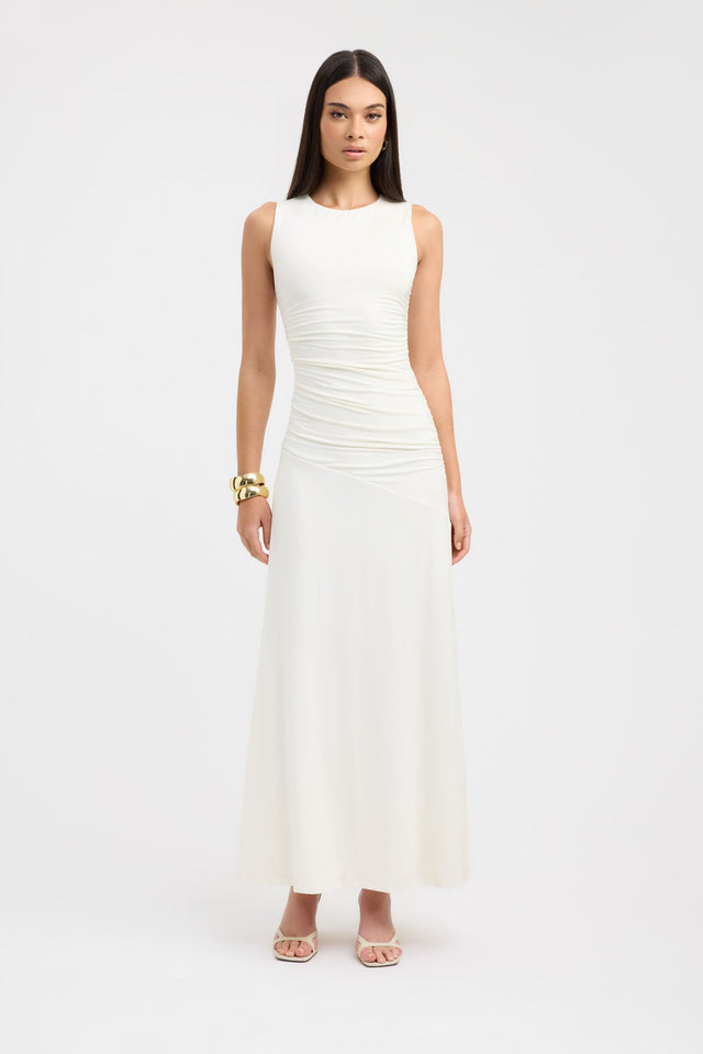 side Sia Maxi Dress Kookai Bodycon Maxi Fitted Roundneck womens-dresses 