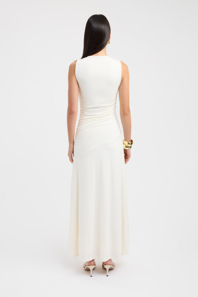 back Sia Maxi Dress Kookai Bodycon Maxi Fitted Roundneck womens-dresses 