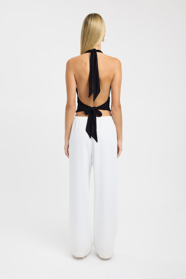 back Leni Top Kookai Fitted Plunge womens-singlets 