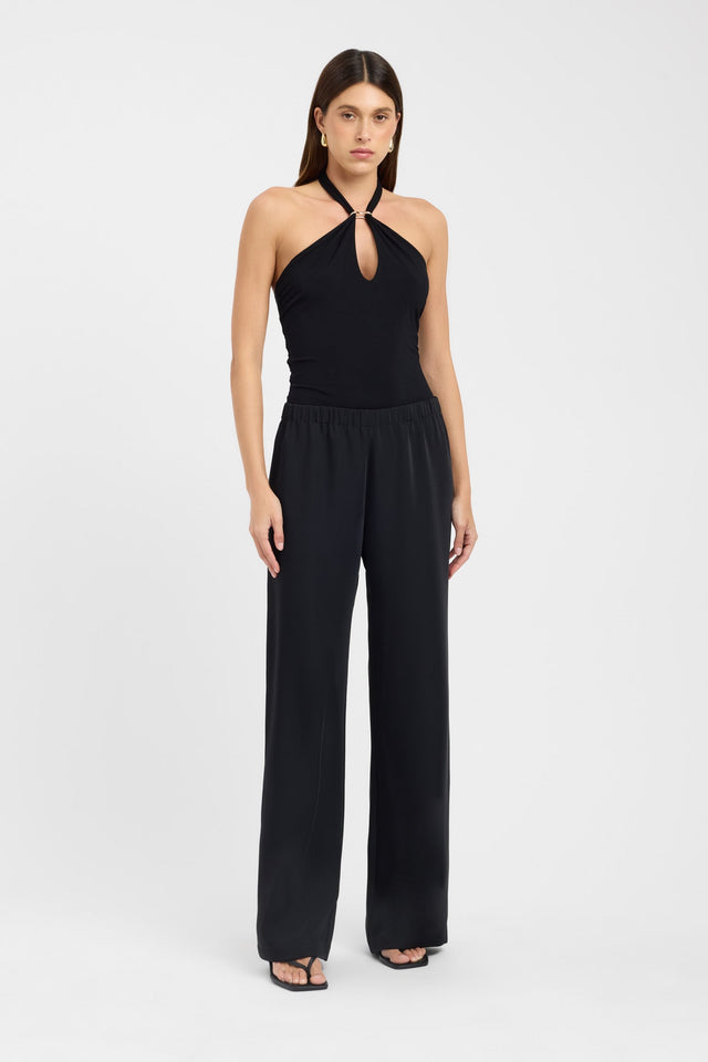 side Havana Top Kookai Fitted Asymmetry Sleeveless Womens-Blouse 