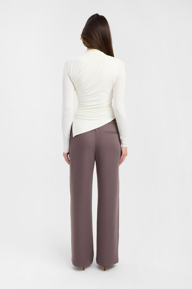 back Valentina Top Kookai Fitted Highneck Long sleeve Womens-Blouse 
