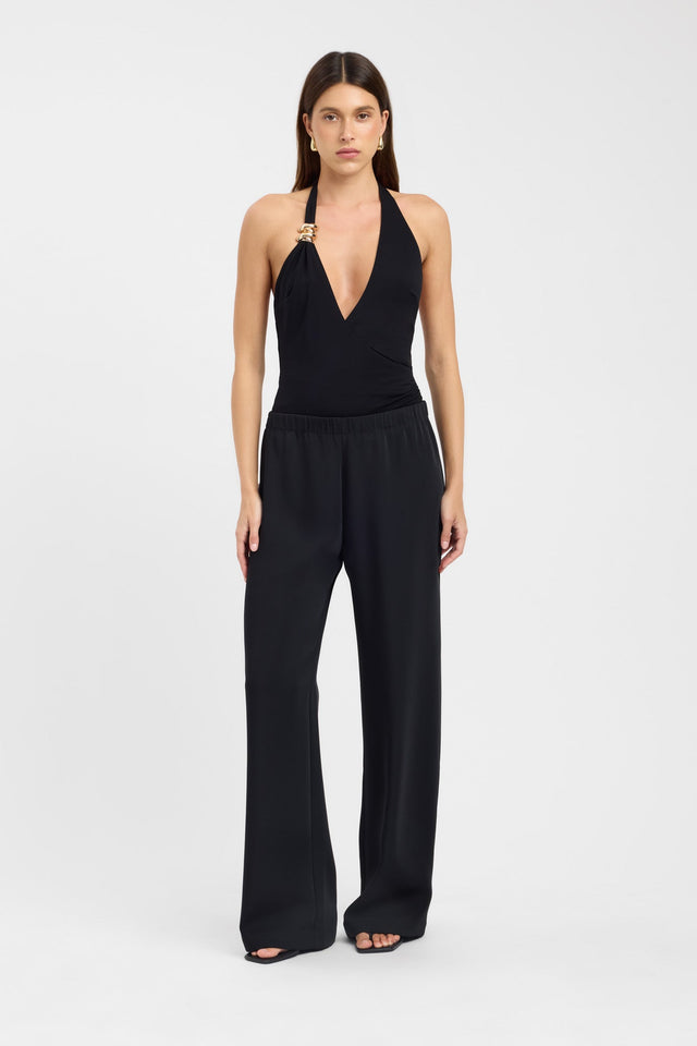side Paloma Top Kookai Fitted Plungeneck Sleeveless Womens-Blouse 