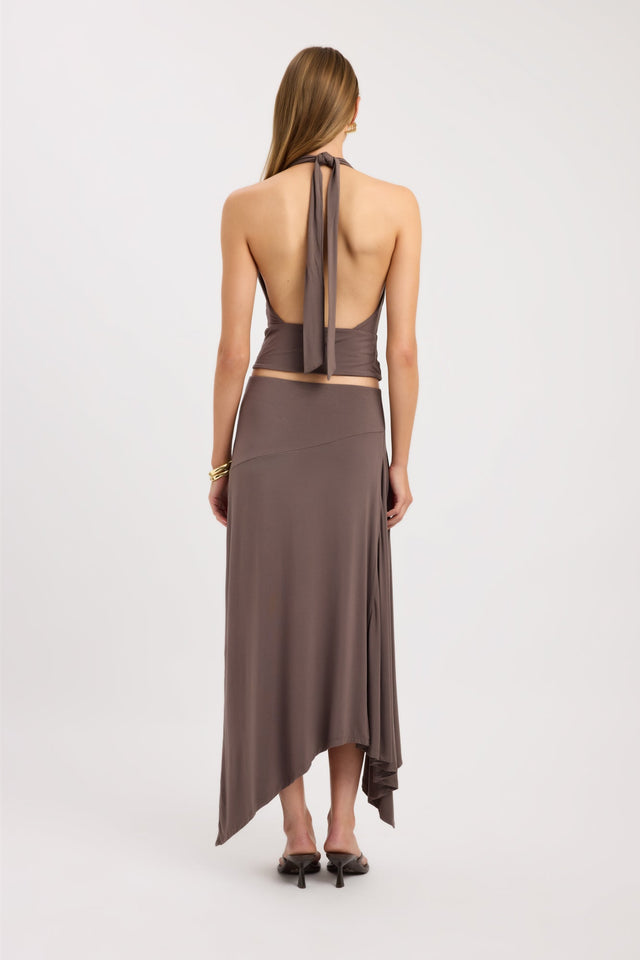 back Zali Skirt Kookai Asymmetry Maxi womens-skirts 