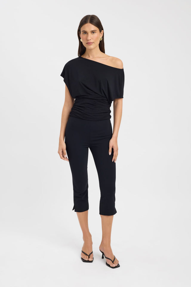 front Amaya Top Kookai Relaxed Boatneck Short sleeves Womens-Blouse 