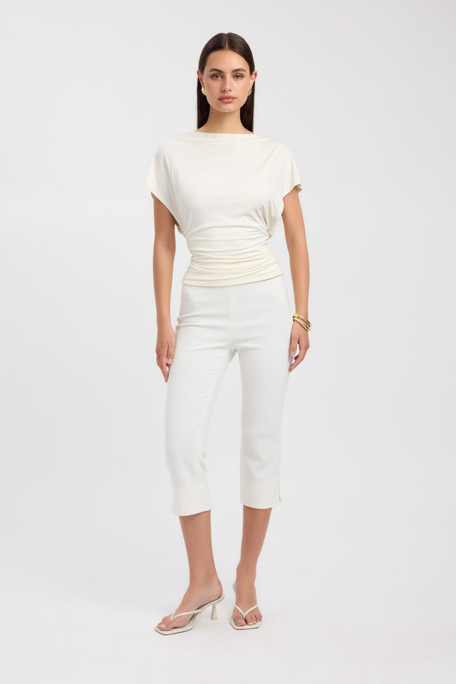 front Amaya Top Kookai Fitted Straight Short sleeves Womens-Blouse 