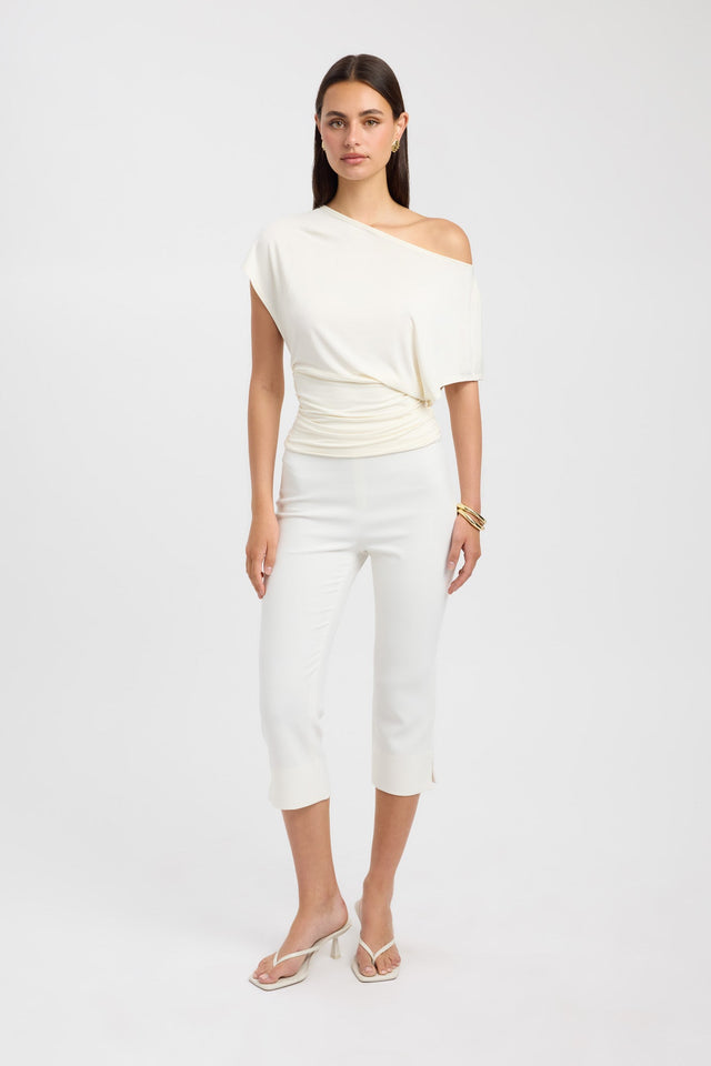 side Amaya Top Kookai Fitted Straight Short sleeves Womens-Blouse 