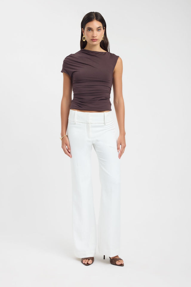 front Tully Top Kookai Fitted Asymmetry Short sleeves Womens-Blouse 