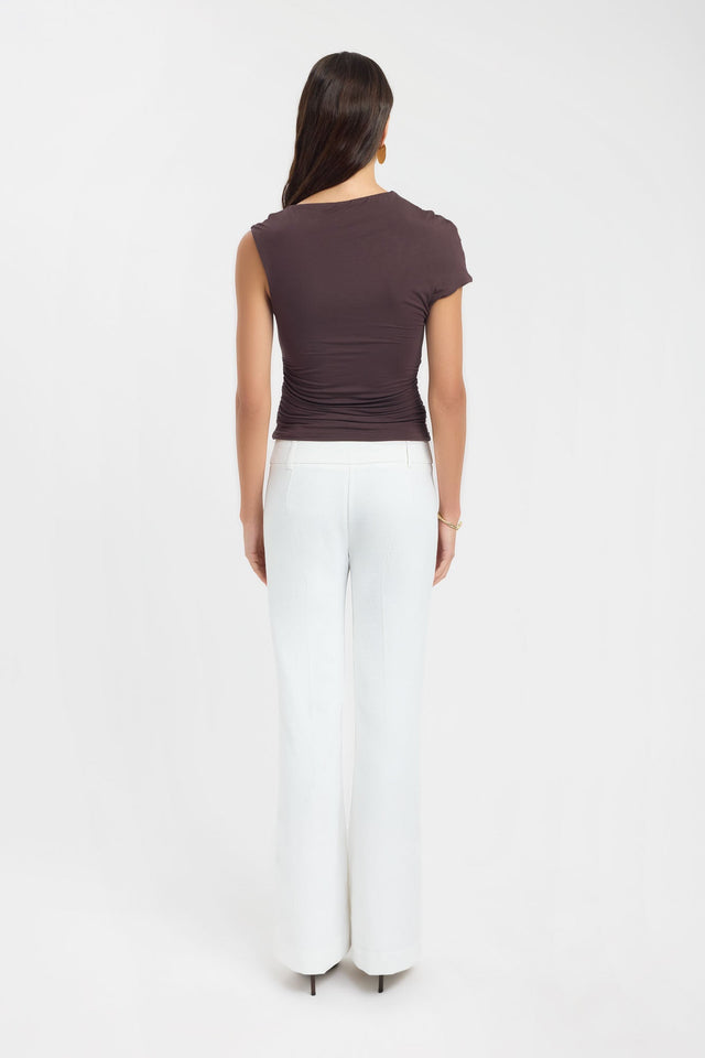 back Tully Top Kookai Fitted Asymmetry Short sleeves Womens-Blouse 